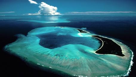 Tropical Paradise Above the Waves wallpaper