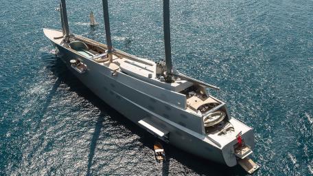 Luxury Superyacht Captivating Ocean Views wallpaper
