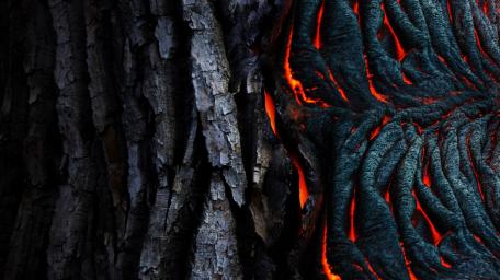 Lava Meets Texture in Abstract Art wallpaper