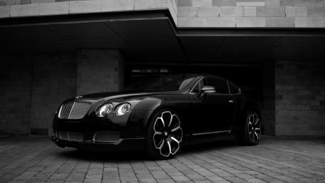 Sleek Monochrome Bentley Continental Wallpaper wallpaper