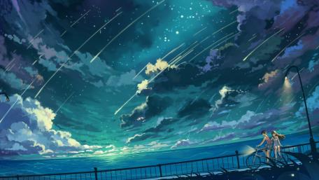 Starry Night on the Harbor wallpaper