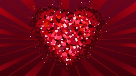 Vibrant Heart of Love Wallpaper wallpaper