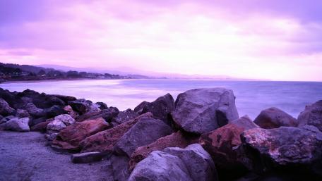 Serene Ocean View at Dusk wallpaper