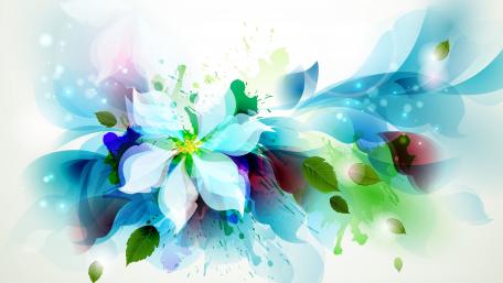 Blooming Elegance in Abstract Style wallpaper