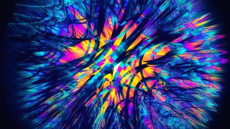 Vibrant Neon Abstract Explosion of Colorful Energy wallpaper