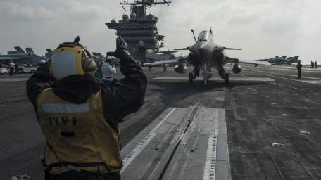 Navy Jet Operations on an Aircraft Carrier wallpaper