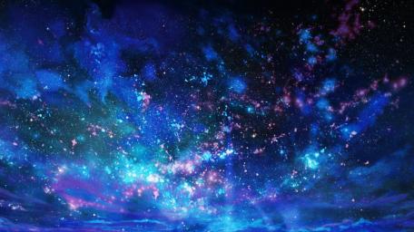 Celestial Wonders in Vibrant Blue Shades wallpaper