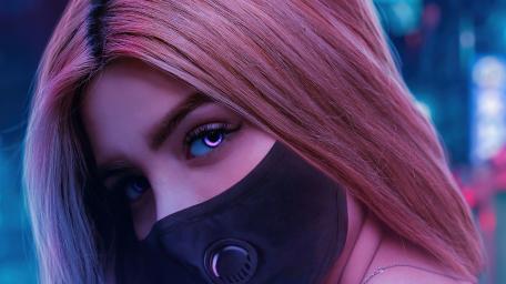 Mysterious Maiden with Masked Whispers wallpaper