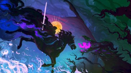 Knight's Radiant Battle in a Fantasy World wallpaper
