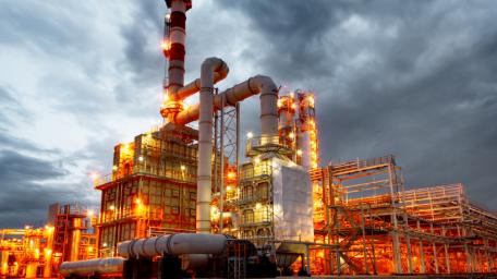 Petrochemical Industry Under Dramatic Skies wallpaper