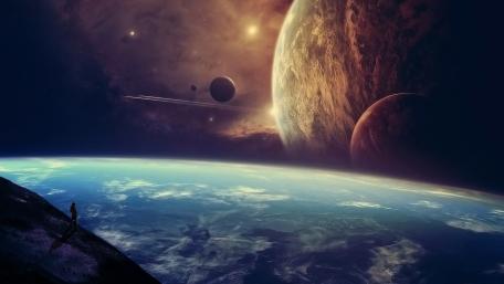Cosmic Odyssey Beyond Earth wallpaper