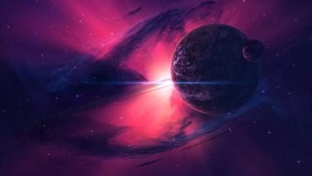 Cosmic Ballet in Shades of Pink wallpaper