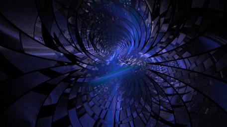 Fractal Vortex in Blue wallpaper