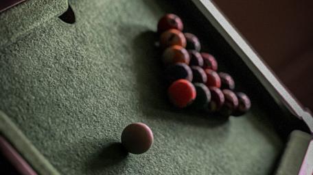 Billiards Action in Close-Up View wallpaper