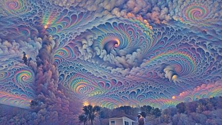 Psychedelic clouds wallpaper