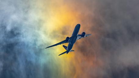 Colorful Flight Through Ethereal Clouds wallpaper