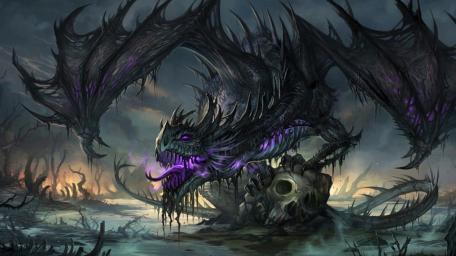 Shadow Dragon Reigns Over Apocalypse wallpaper