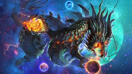 Celestial Blue Dragon Fantasy Art wallpaper