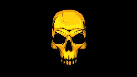 Gold skull wallpaper