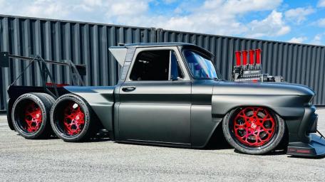 Pickup Perfection Vintage Chevrolet C10 Masterpiece wallpaper