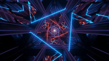Neon Geometric Abyss wallpaper