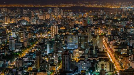 Porto Alegre, Brazil at Night wallpaper