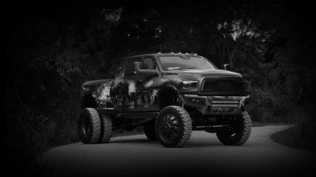 Monochrome Power on Wheels: Ram Pickup Beauty wallpaper