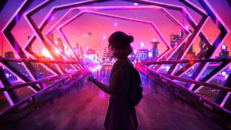 Journey into the Vibrant Metaverse wallpaper
