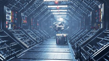 Sci-Fi / Futuristic Corridor wallpaper