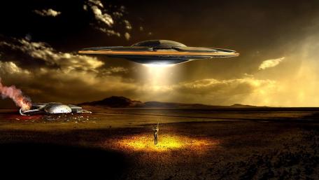 Arrival in the Alien Desert wallpaper