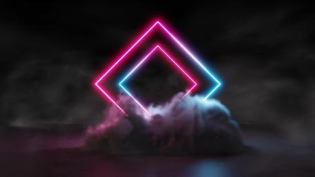 Neon Square Emergence in Smoky Haze wallpaper
