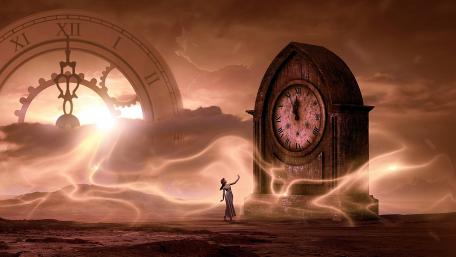 Timeless Odyssey in a Surreal Realm wallpaper