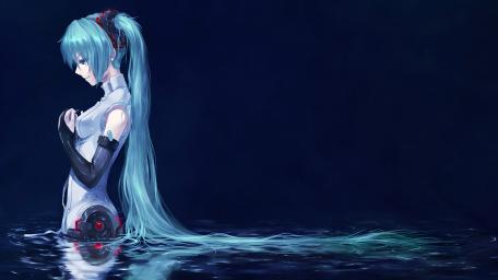 Cyber Elegance with Hatsune Miku wallpaper