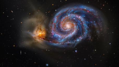Whirlpool Galaxy in Stunning Detail wallpaper