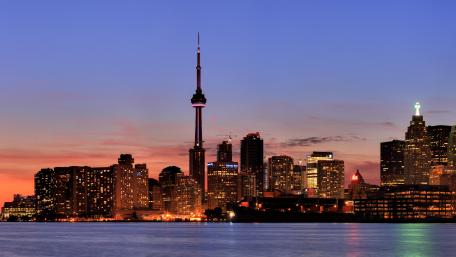 Toronto Skyline at Dusk wallpaper