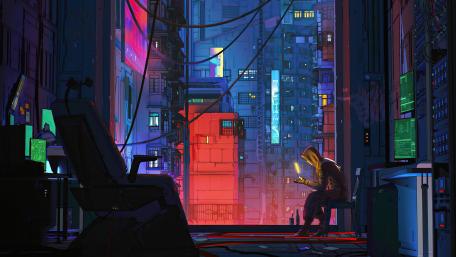 Futuristic Cityscape at Twilight wallpaper