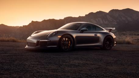 Porsche 911 GT3 Embracing the Sunset Glow wallpaper