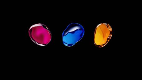 Vibrant Drops on Black Background wallpaper