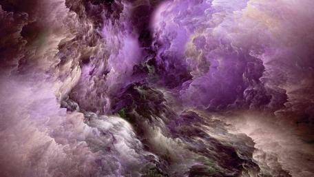 Mystical Purple Clouds in Abstract Art wallpaper