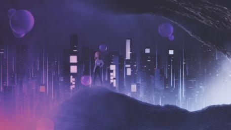 Luminous Future in the Metaverse wallpaper
