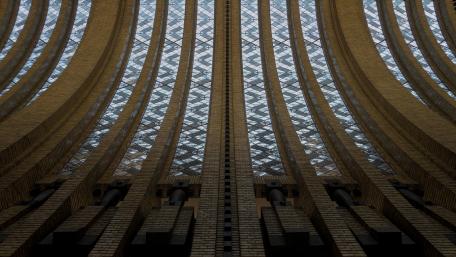 Curved Lines and Light Play in Architecture wallpaper