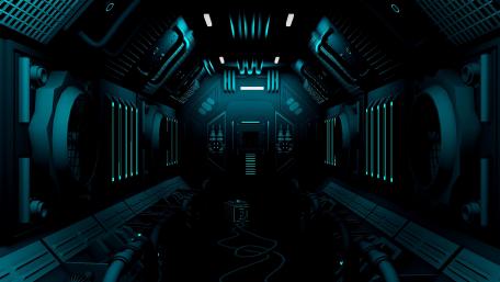 Dark corridor wallpaper