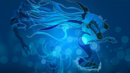 Vibrant Blue Dreams of Hatsune Miku wallpaper