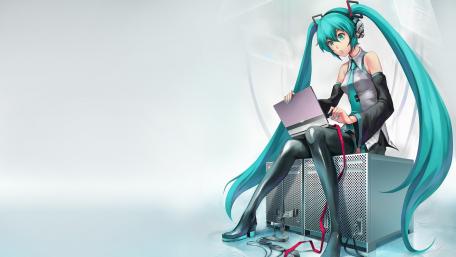 Vibrant Digital Harmony with Hatsune Miku wallpaper