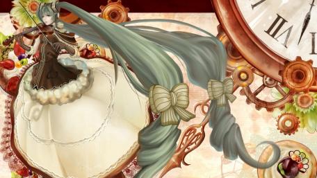 Elegant Violinist in a Magical Clockwork World wallpaper