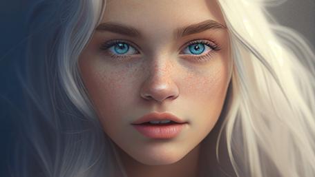 Enchantress of Azure Gazes wallpaper