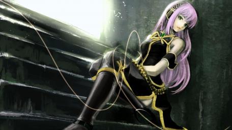 Elegant Megurine Luka in Anime Style Wallpaper wallpaper