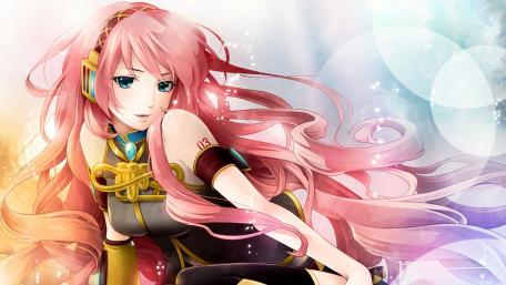 Anime Girl with Stunning Pink Hair and Vibrant Background wallpaper