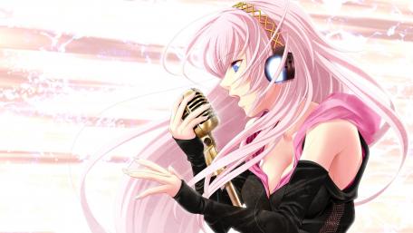 Melodic Dreams of Megurine Luka in Pink Hair wallpaper