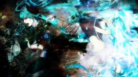 Vibrant Melody of Hatsune Miku's Artistry wallpaper